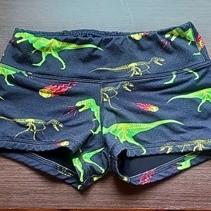 Fleo workout shorts in awesome dinosaur pattern